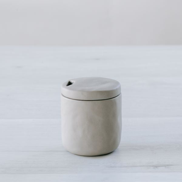 Flax Sugar Pot h7cm - Grey