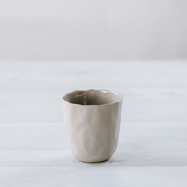Flax Short Cup h7.5cm - Grey