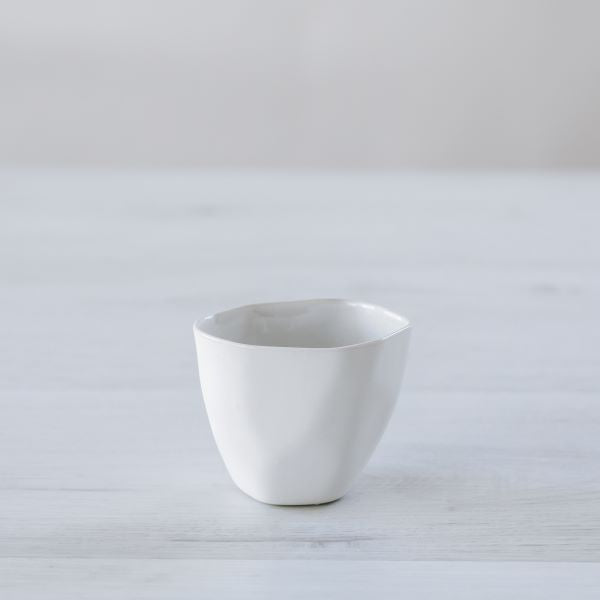 Flax Tea Cup h5.5cm - White
